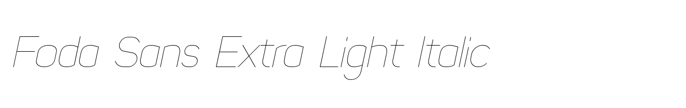 Foda Sans Extra Light Italic